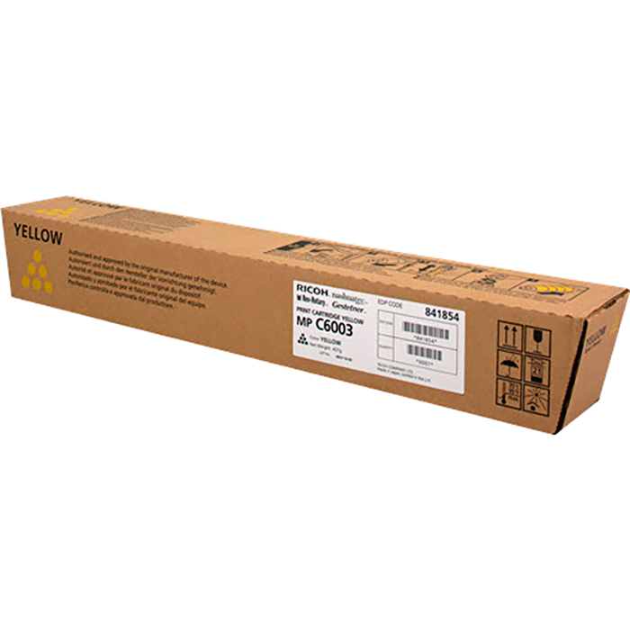 

Картридж лазерный Ricoh MPC6003/841854, желтый, 22500 страниц, оригинальный для Ricoh MPC4503-C6003/C4504-C6004, MPC6003