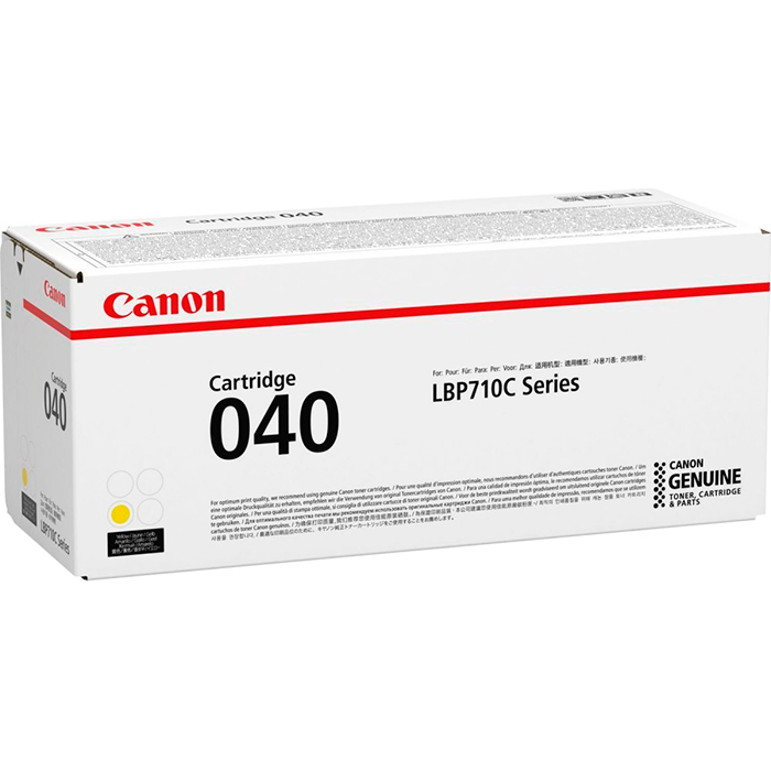 

Картридж лазерный Canon CRG 040 Y/0454C001, желтый, 5400 страниц, оригинальный для Canon LBP710Cx/712Cx, CRG 040 Y