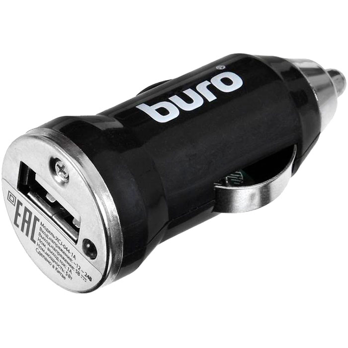

Автомобильное зарядное устройство Buro XCJ-044-1A, 1USB, 1A, черный, XCJ-044-1A