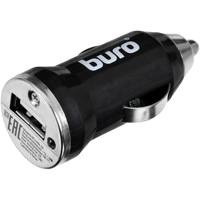 Автомобильное зарядное устройство Buro XCJ-044-2A, USB, 2А, черный (373516)