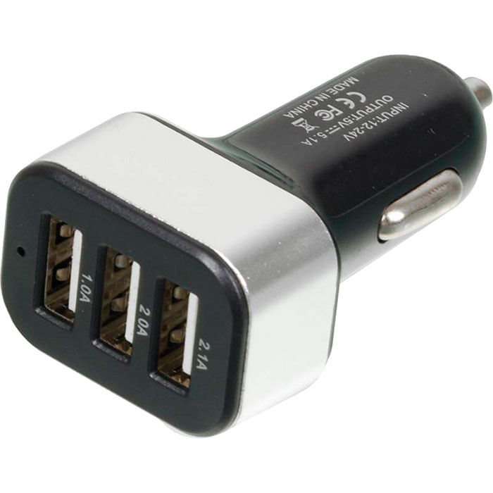 Автомобильное зарядное устройство WIIIX UCC-3-2, 3USB, 3.5A, черный