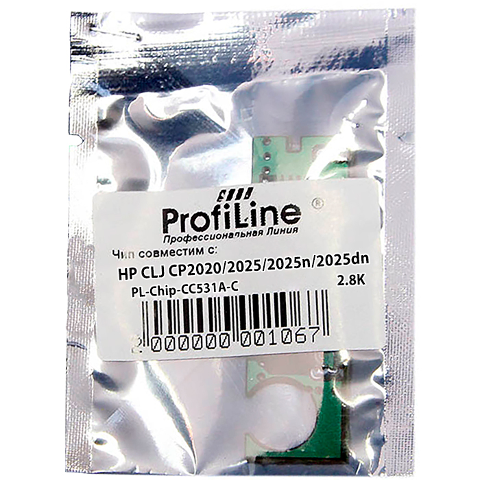 

Чип Profiline CC531A для CLJ CP2020/2025/2025n/2025dn/2025x/CM2320 (CC531A), голубой, 2800 страниц