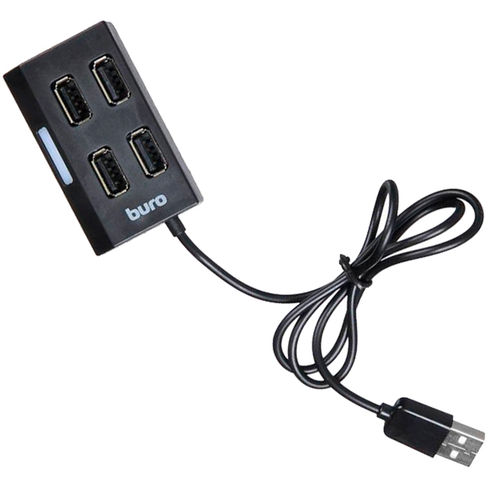 

Концентратор BURO BU-HUB4-U2.0, 4xUSB 2.0, черный (BU-HUB4-U2.0), BU-HUB4-U2.0
