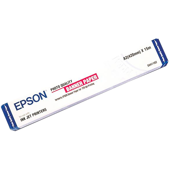 

Бумага рулон 42 см x 15 м, 102 г/м², матовая, Epson Photo Quality Banner Paper (C13S041102)