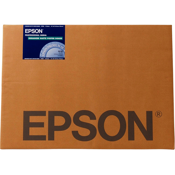 

Картон EPSON Enhanced Matte Posterboard for Epson, A2, 20 sheets (C13S042111), Белый, Posterboard