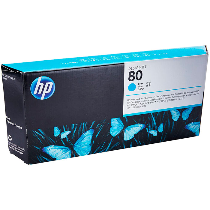 

Печатающая головка HP C4821A №80 Cyan, для DesignJet 1050c/1055cm, No. 80