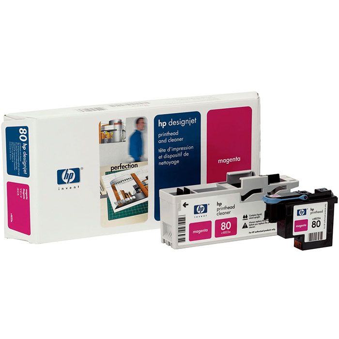 

Печатающая головка HP No. 80 Magenta, , устройство очистки для Designjet 1050c/c plus/1055cm/cm plus (C4822A), No. 80