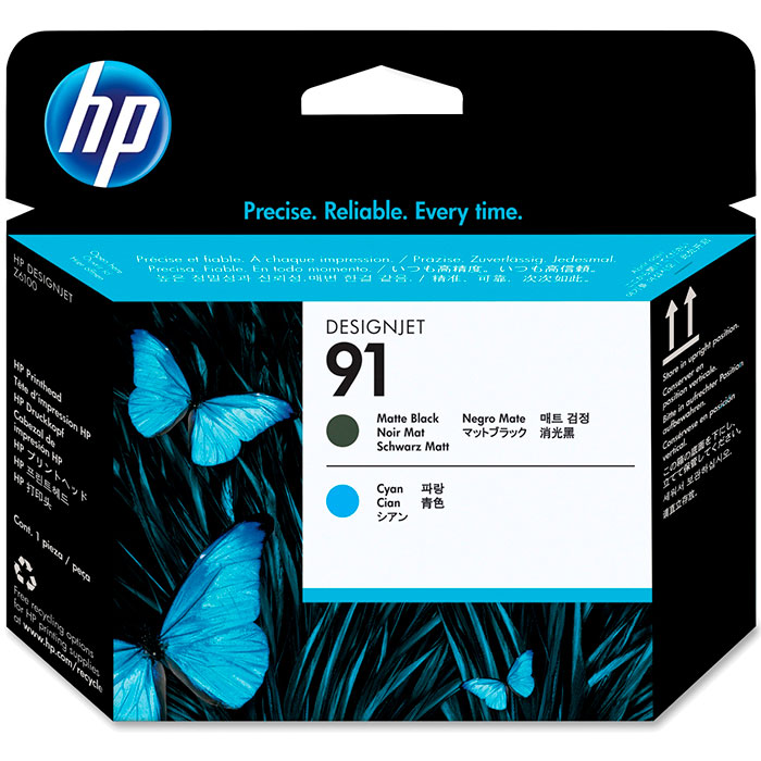 Печатающая головка HP No. 91 Matte Black and Cyan, для Designjet Z6100 (C9460A)