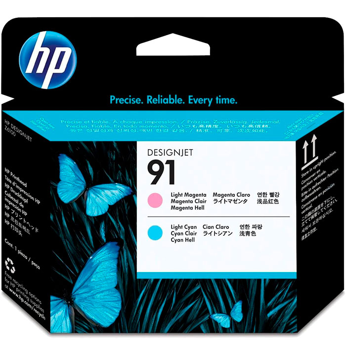 

Печатающая головка HP No. 91 Light Magenta and Light Cyan, для Designjet Z6100 (C9462A), No. 91