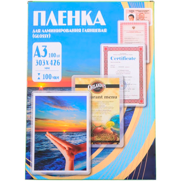 

Пленка для ламинирования Office Kit 100 мкм, A3, 100 шт., глянцевая (PLP10630)