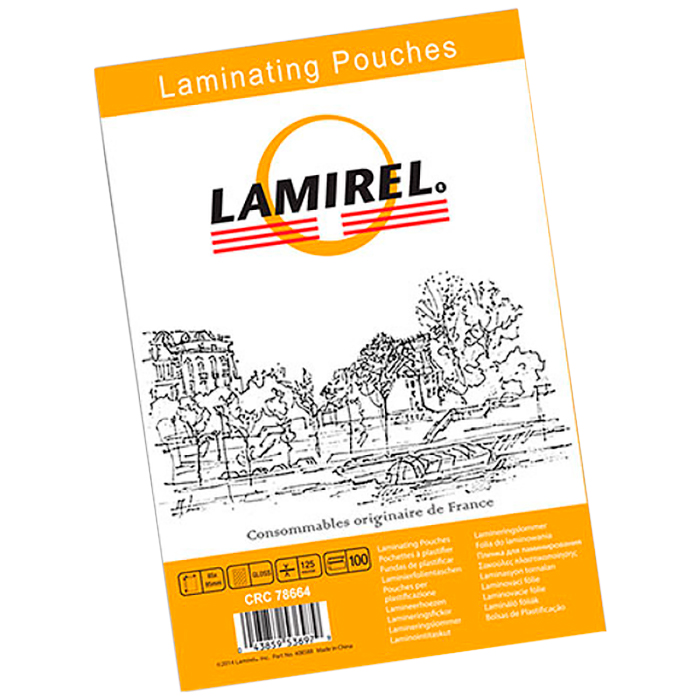 Пленка для ламинирования Lamirel 125мкм, 75x105, 100 шт., глянцевая (LA-78663/CRC 78663)