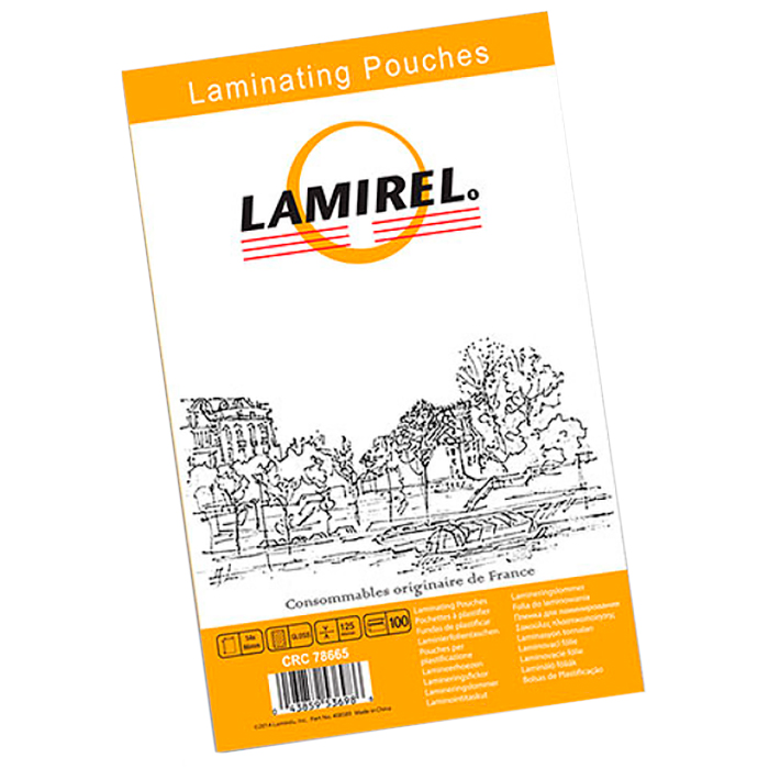 Пленка для ламинирования Lamirel 125мкм, 54x86, 100 шт., глянцевая (LA-78665)