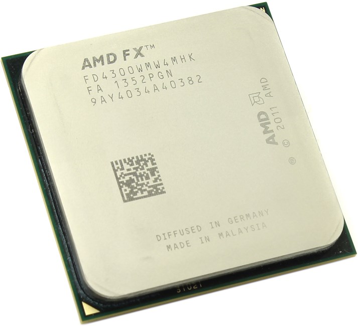 Процессор AMD FX-4300 Vishera, 4C/4T, 3800MHz 4Mb TDP-95W SocketAM3+ tray (OEM) (FD4300WMW4MHK)