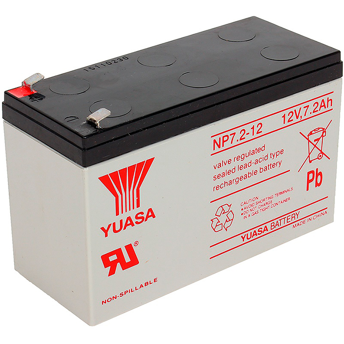 Аккумуляторная 12v 7.2. Аккумулятор Yuasa np7-12 (12v / 7ah). Батарея Yuasa np7-12 12в/7а. Аккумулятор 12v 7.2Ah. Yuasa аккумуляторы 12v.