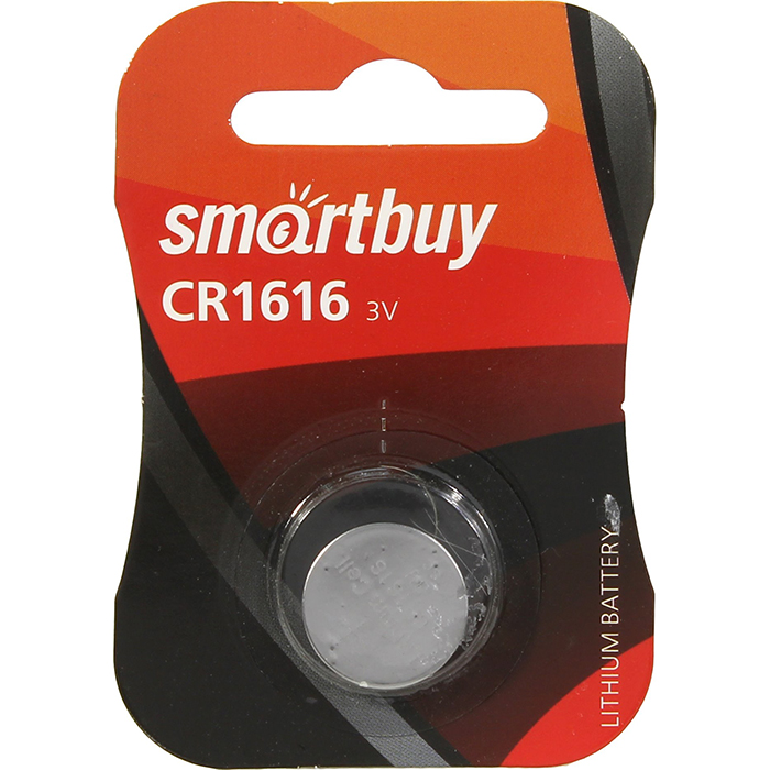 

Батарея Smartbuy CR1616, 3V 1шт, Серебристый