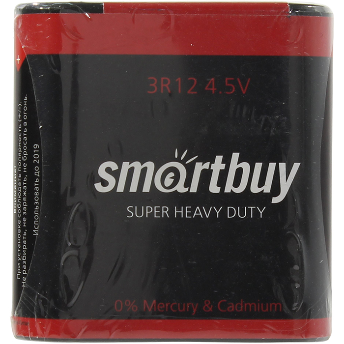 

Батарея Smartbuy 3R12/1S, 4.5V 1шт. (SBBZ-3R12-1S), Черный/красный