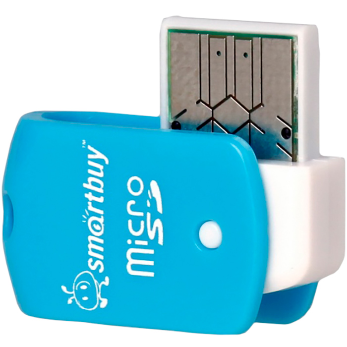 

Картридер внешний Smartbuy SBR-706-B, microSD, USB 2.0, голубой, SBR-706-B