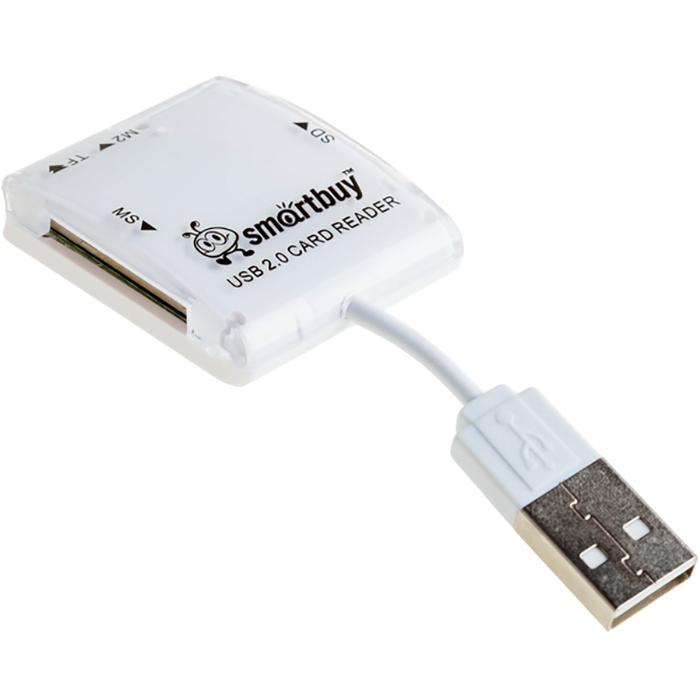 

Картридер внешний Smartbuy SBR-713-W, мультиформатный, USB 2.0, белый, SBR-713-W