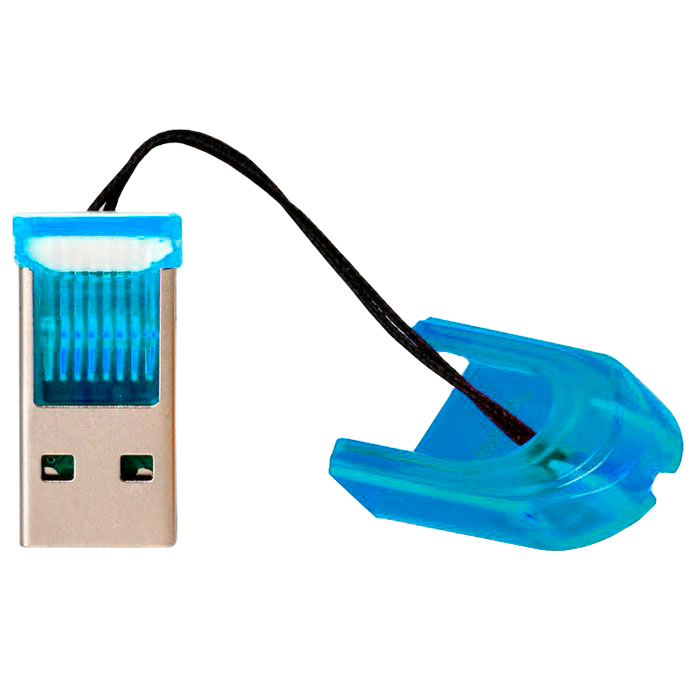 

Картридер внешний Smartbuy SBR-710-B, microSD, USB 2.0, голубой, SBR-710-B