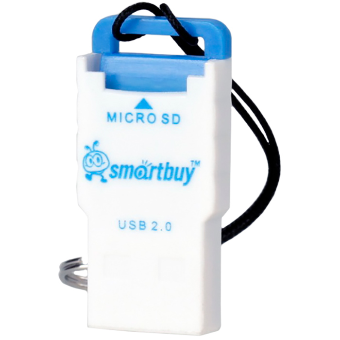 

Картридер внешний Smartbuy SBR-707-B, microSD, USB 2.0, голубой, SBR-707-B