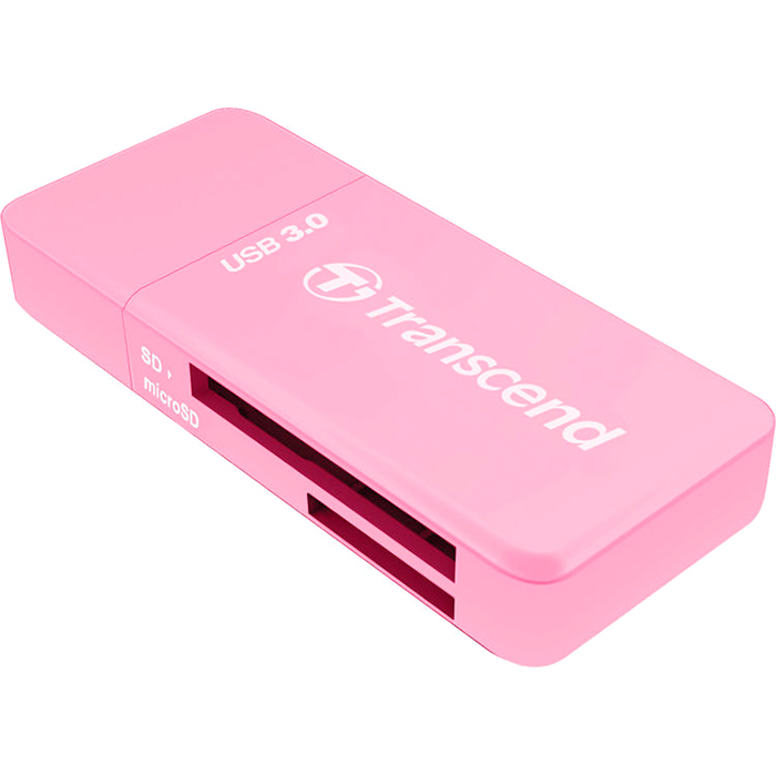 Картридер Transcend внешний, мультиформатный, USB 3.0, розовый (TS-RDF5R) - фото 1