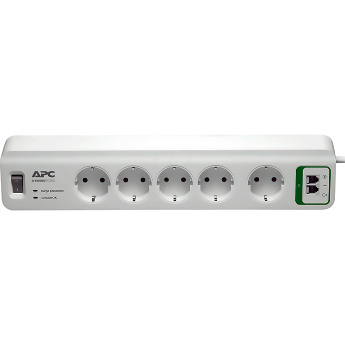

Сетевой фильтр APC PM5T-RS,, 5-розеток, белый (PM5T-RS), PM5T-RS,
