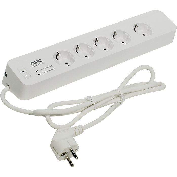 

Сетевой фильтр APC, 5-розеток, 1.83м, белый (PM5-RS), PM5-RS,