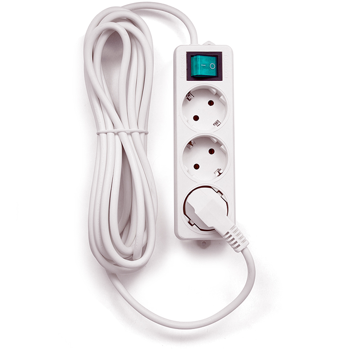 

Удлинитель Гарнизон ELB-G3-W-5, 3-розетки, 5м, белый (06287), ELB-G3-W-5