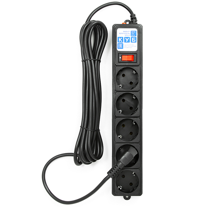 

Сетевой фильтр PowerCube, 5-розеток, 5 м, черный (SPG-B-15-BLACK)