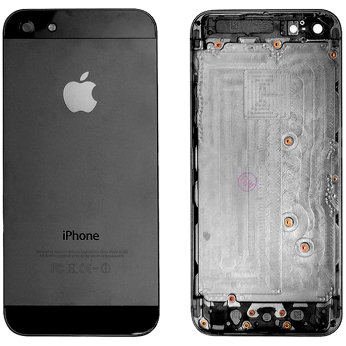 Задняя панель для смартфона Apple iPhone 5S, A+. Цвет черный (TOP-iP5S-BC-B)