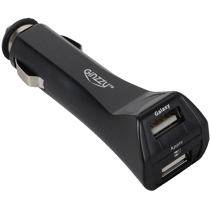 

Автомобильное зарядное устройство GINZZU GA-4212UB, 2USB, 2.5A, черный, GA-4212UB