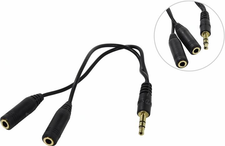 

Кабель соединительный Defender Jack 3.5-Jack 3.5(f), 12см, черный (63001)