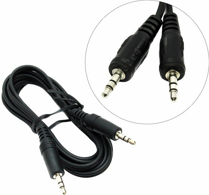 

Кабель соединительный Jack 3.5mm(M)-Jack 3.5mm(M), 1.5м, черный