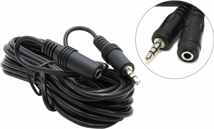 Кабель соединительный Jack 3.5mm(M) Jack 3.5mm(F), 5 м, Hama