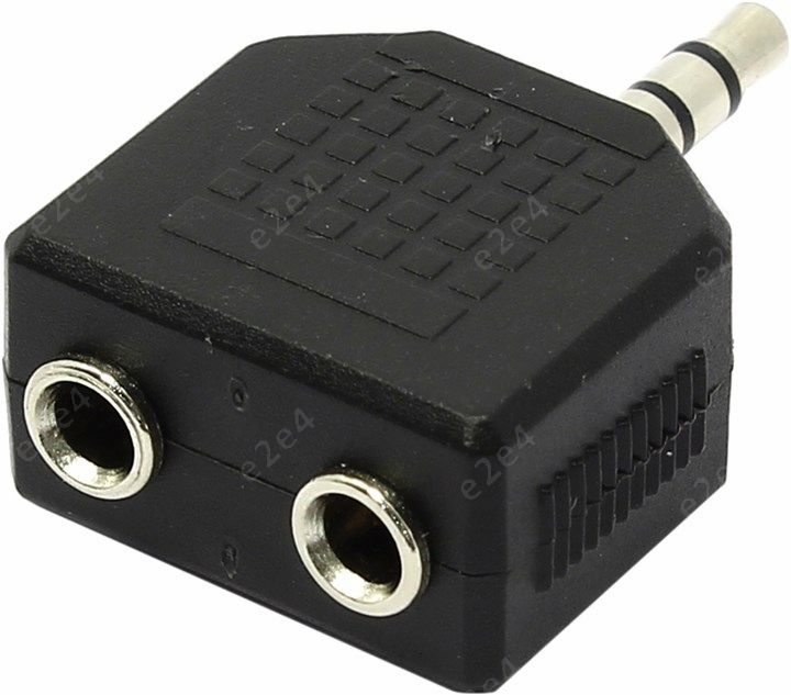 

Разветвитель 2xJack 3.5mm(F)-Jack 3.5mm(M), черный (AA-3MF2-01)