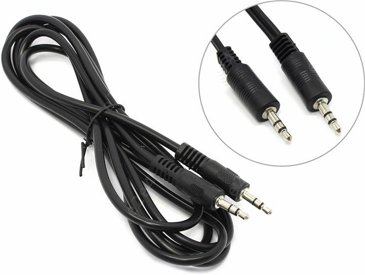 

Кабель соединительный 5bites Jack 3.5-Jack 3.5, 2м, черный (AC35J-020M)
