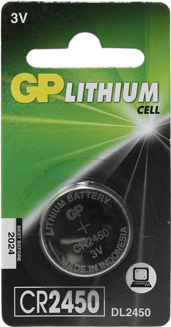 Батарейка GP Lithium, CR2450, 3V, 1 шт