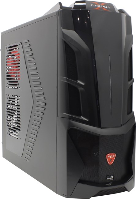 Корпус AeroCool CyborgX, ATX, Midi-Tower, черный, без БП