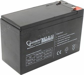 Аккумуляторная батарея для ИБП Gembird/Energenie BAT-12V7.5AH, 12V, 7.5Ah