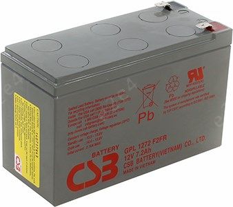 Аккумуляторная батарея для ИБП CSB GPL GPL1272 F2FR, 12V, 7.2Ah