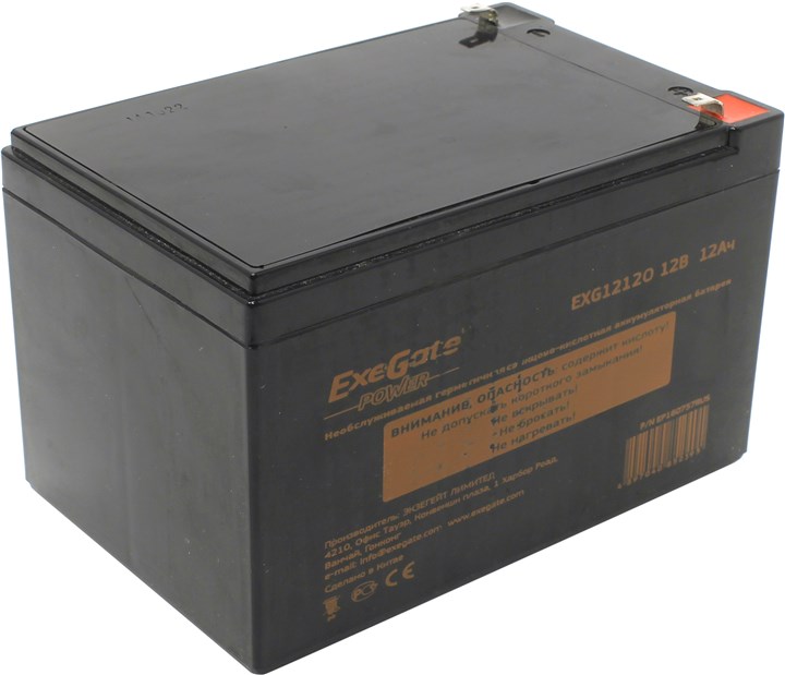 Аккумуляторная батарея для ИБП Exegate EXG12120, 12V, 12Ah