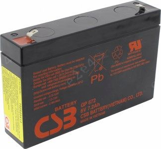 Аккумуляторная батарея для ИБП CSB GP GP672, 6V, 7.2Ah