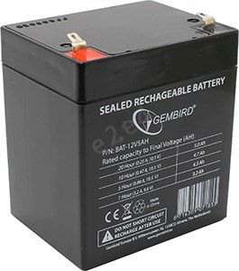

Аккумуляторная батарея для ИБП Gembird BAT-12V5AH, 12V, 5Ah, Черный, BAT-12V5AH
