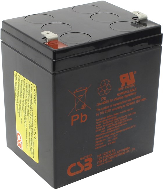Аккумуляторная батарея для ИБП CSB HR HR1221W F2, 12V, 5Ah