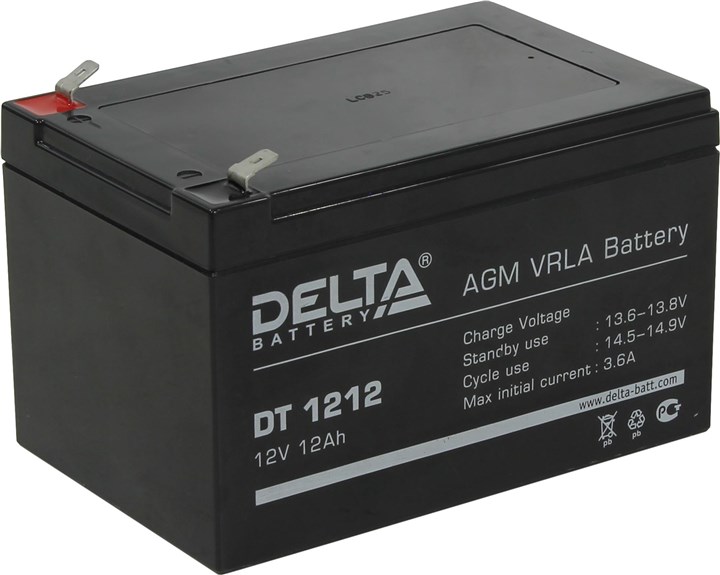 

Аккумуляторная батарея для ОПС Delta DT DT 1212, 12V, 12Ah, Черный, DT 1212