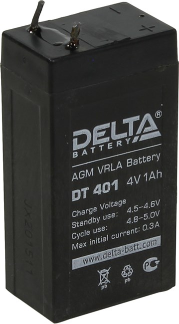 

Аккумуляторная батарея для ИБП Delta DT DT 401, 4V, 1Ah, Черный, DT 401