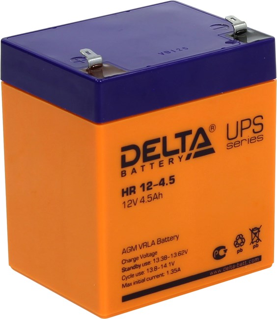Аккумуляторная батарея для ИБП Delta HR 12-4.5, 12V, 4.5Ah