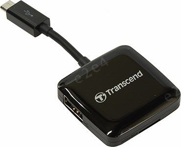 Картридер Transcend внешний, мультиформатный, USB 2.0, черный (TS-RDP9K)