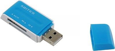 

Картридер внешний 5bites RE-102BL/RE2-102BL, мультиформатный, USB 2.0, синий, RE-102BL/RE2-102BL