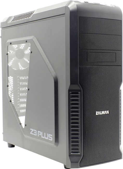 Купить Корпус Zalman Z3 Plus, ATX, Midi-Tower, USB 3.0, черный, Без БП ...